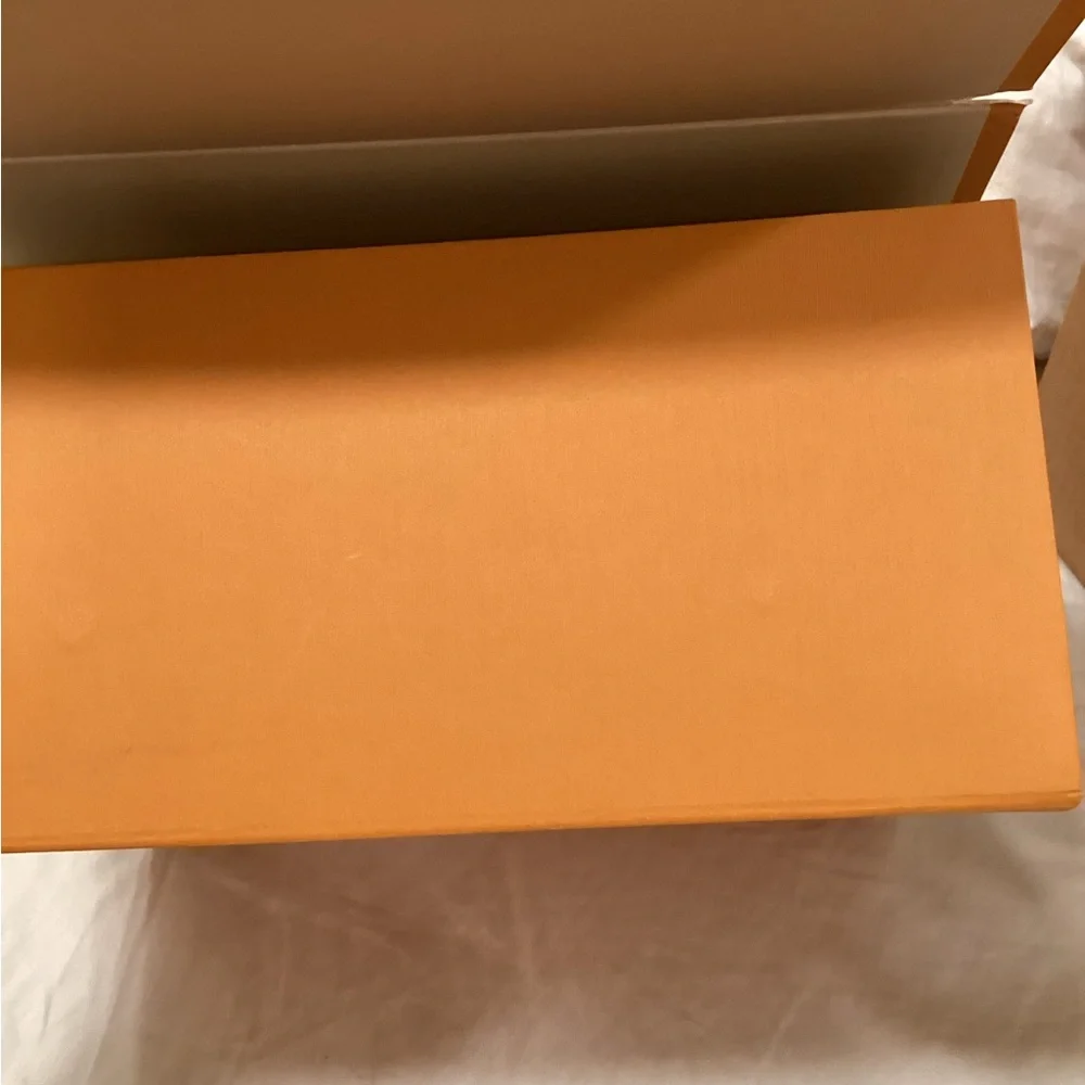 Louis Vuitton Signature Orange Box with magnetic closure 10”X11.5” Authentic